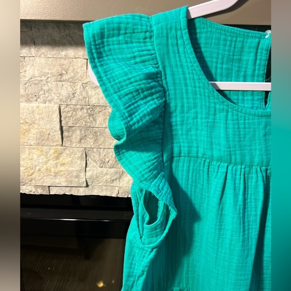 J Crew size 2 green tiered dress - Picture 4 of 12